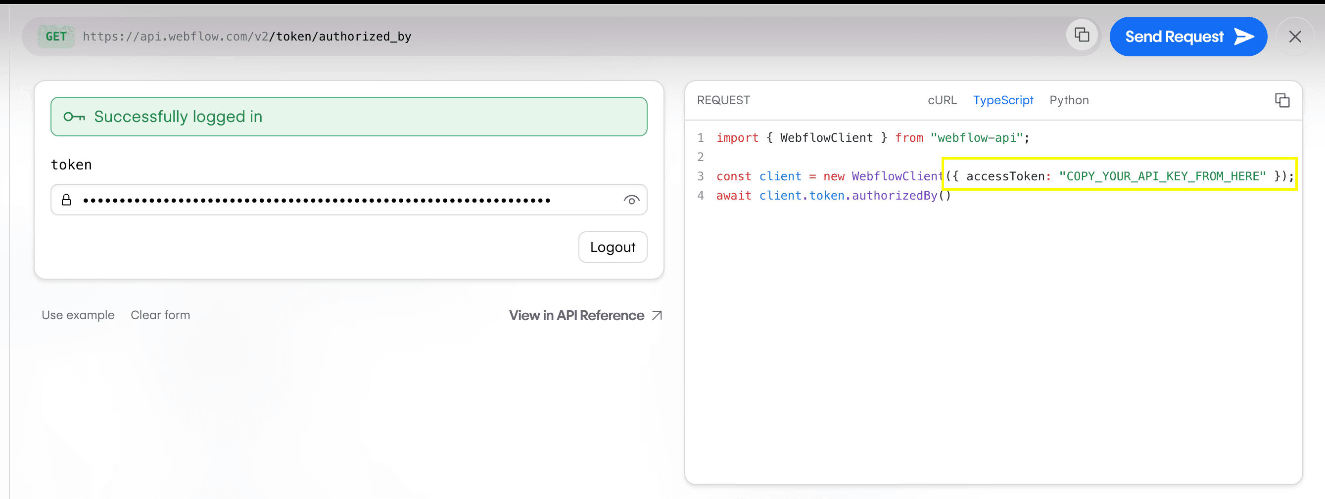 Get API Token